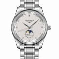 Longines Longines Master Collection L2.909.4.77.6  L29094776 механические мужские часы серебристый циферблат, браслет нержавеющая сталь — вид спереди